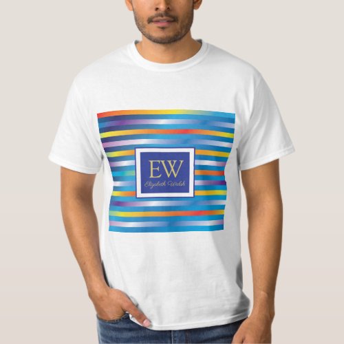 Elegant Modern Minimalist Gradient Lines Design T_Shirt