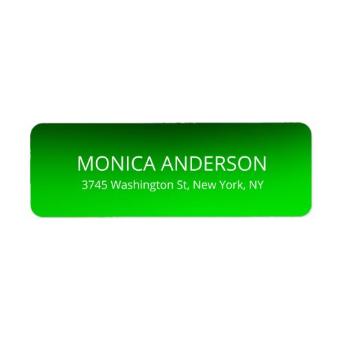 Elegant Modern Minimalist Green Color Label