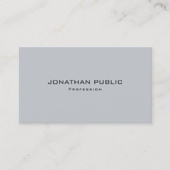 Elegant Modern Minimalist Grey Template Trendy Business Card by art_grande at Zazzle