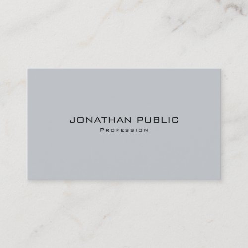 Elegant Modern Minimalist Grey Template Trendy Business Card