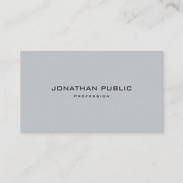 Elegant Modern Minimalist Grey Template Trendy Business Card | Zazzle