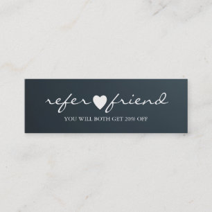 Elegant Modern Minimalist Heart Referral Card