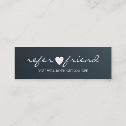 Elegant Modern Minimalist Heart Referral Card