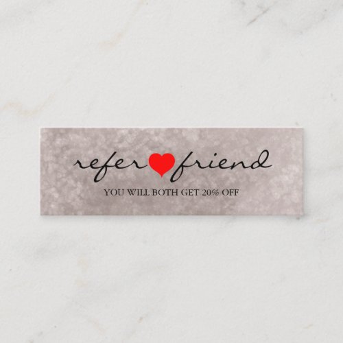 Elegant Modern Minimalist Heart Referral Card