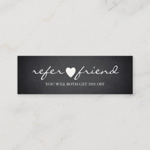 Elegant Modern Minimalist Heart Referral Card