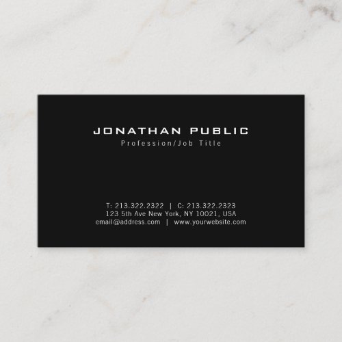 Elegant Modern Minimalist Luxury Plain Trendy Business Card