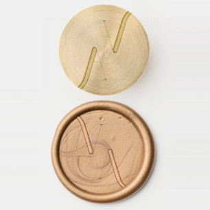 Elegant Modern Minimalist Monogram Wax Seal Stamp