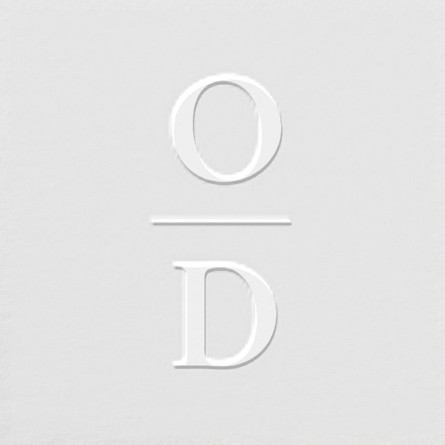 Elegant Modern Minimalist Monogram Wedding Embosser (Design)