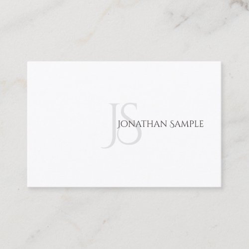 Elegant Modern Minimalist Monogrammed Template Business Card