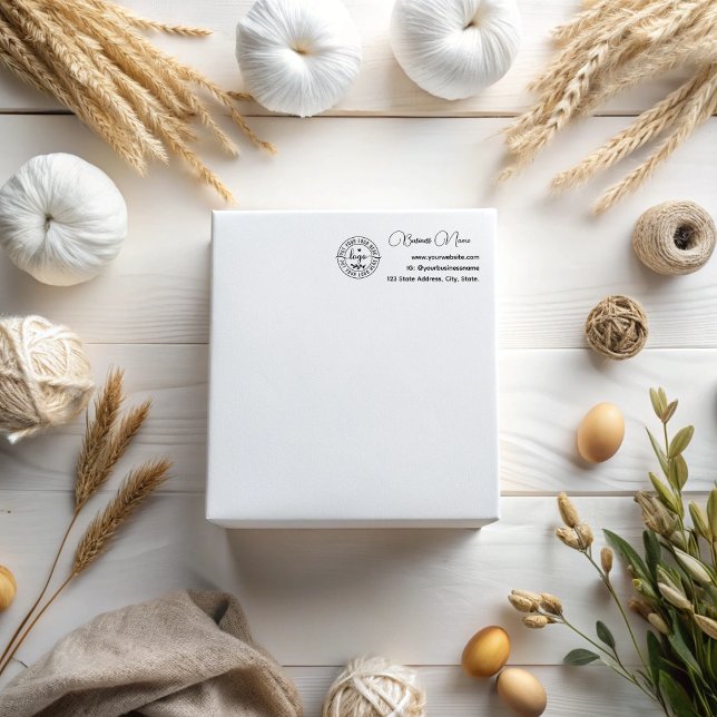 Elegant Modern Minimalist Outline Flower Butterfly Rubber Stamp (Creator Uploaded)