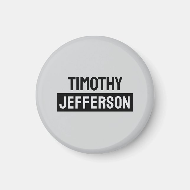 Elegant Modern Minimalist Own Name Magnet (Front)
