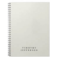Elegant Modern Minimalist Own Name Notebook