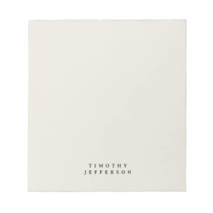 Elegant Modern Minimalist Own Name Notepad