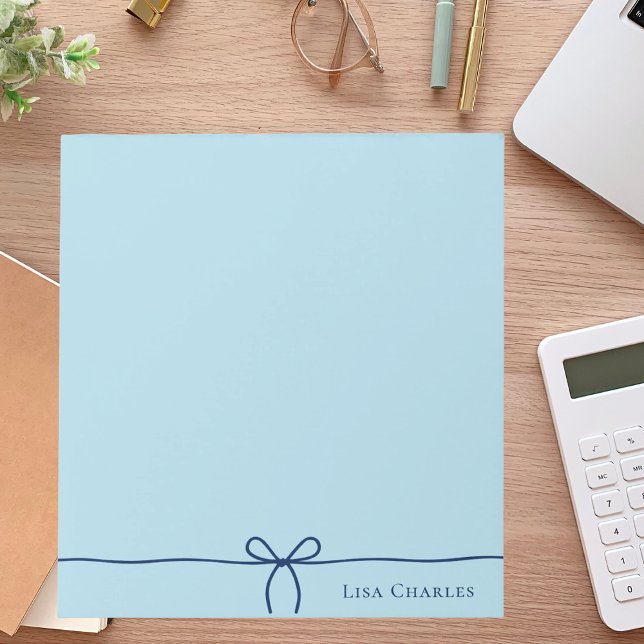 Elegant Modern Minimalist Pastel & Navy Blue Notepad (Creator Uploaded)