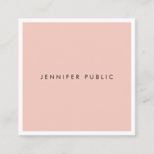Elegant Modern Minimalist Plain Professional Luxe Square Business Card