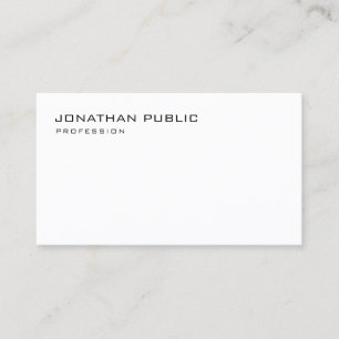 Elegant Modern Minimalist Professional Clean Plain Business Card
