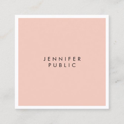 Elegant Modern Minimalist Professional Fashionable Square Business Card