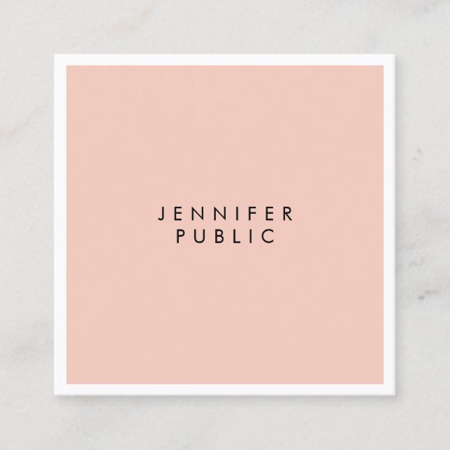 Elegant Modern Minimalist Professional Fashionable Square Business Card (Front)