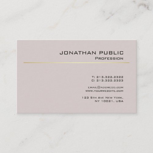 Elegant Modern Minimalist Professional Simple Business Card