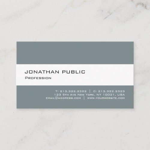 Elegant Modern Minimalist Professional Sleek Fine Business Card