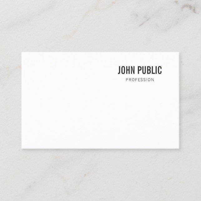 Elegant Modern Minimalist Professional Template Business Card (Front)