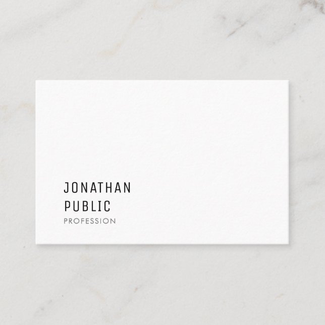 Elegant Modern Minimalist Professional Template Business Card (Front)