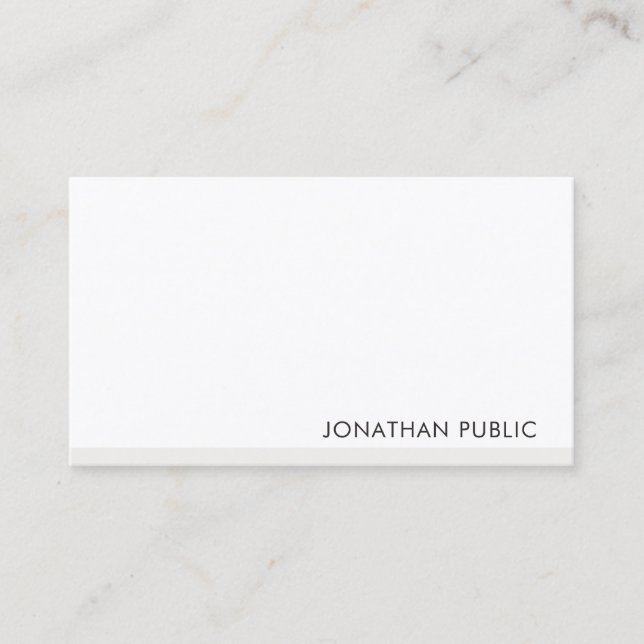 Elegant Modern Minimalist Professional Template Business Card (Front)