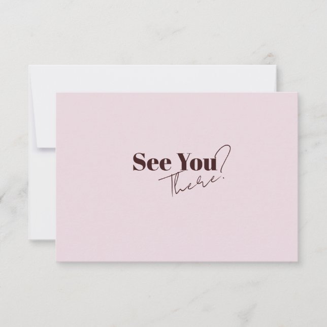 Elegant Modern Minimalist QR Code Wedding RSVP Card (Front)