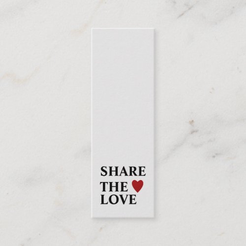 Elegant Modern Minimalist Red Heart Referral Card