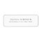 Elegant modern minimalist return address