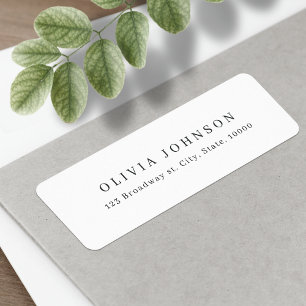 Elegant modern minimalist return address label