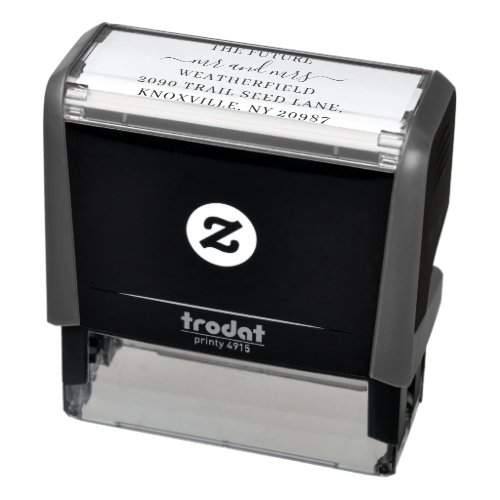 Elegant Modern Minimalist Return Address Self-inking Stamp
