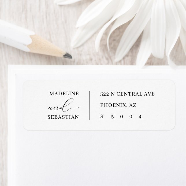 Elegant Modern Minimalist Script Simple Address Label (Insitu)