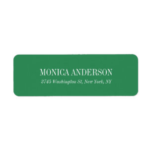 Elegant Modern Minimalist Sea Green Label