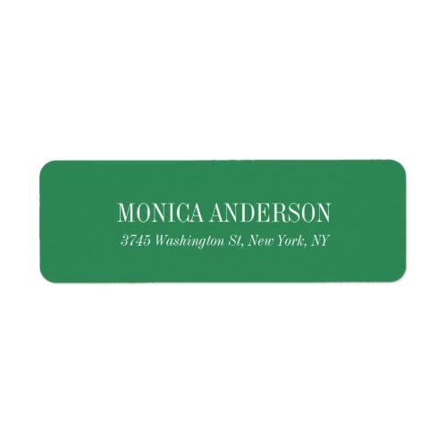 Elegant Modern Minimalist Sea Green Label
