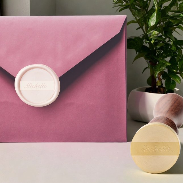 Elegant Modern Minimalist Simple Name Wax Seal Stamp (Elegant Modern Minimalist Simple Name Wax Seal Stamp)