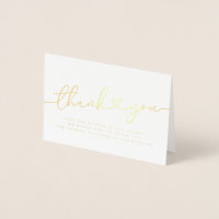 Elegant Modern Minimalist Simple Wedding Thank You