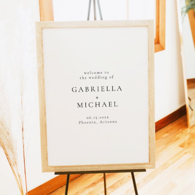 Elegant Modern Minimalist Simple Wedding Welcome Poster (Creator Uploaded)