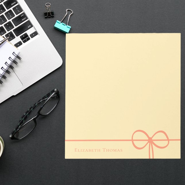 Elegant Modern Minimalist Stylish Bow Notepad (Creator Uploaded)