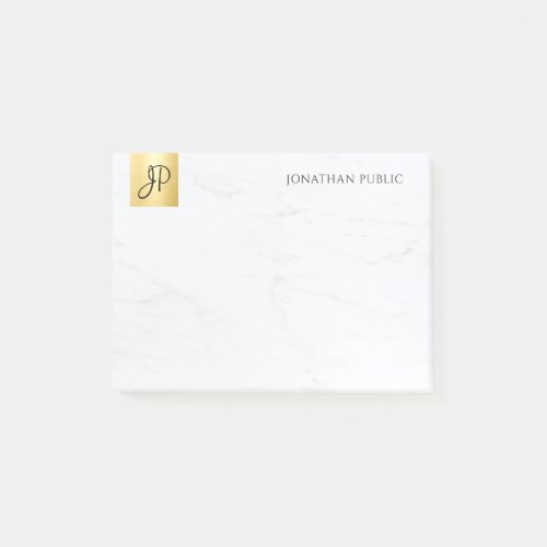 Elegant Modern Minimalist Template Gold And Marble Post_it Notes