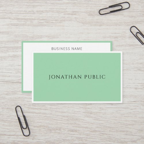 Elegant Modern Minimalist Template Personalized Business Card