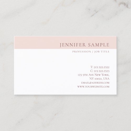 Elegant Modern Minimalist Template Trendy Design Business Card