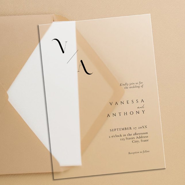 Elegant Modern Minimalist Wedding Acrylic Invitations (Creator Uploaded)