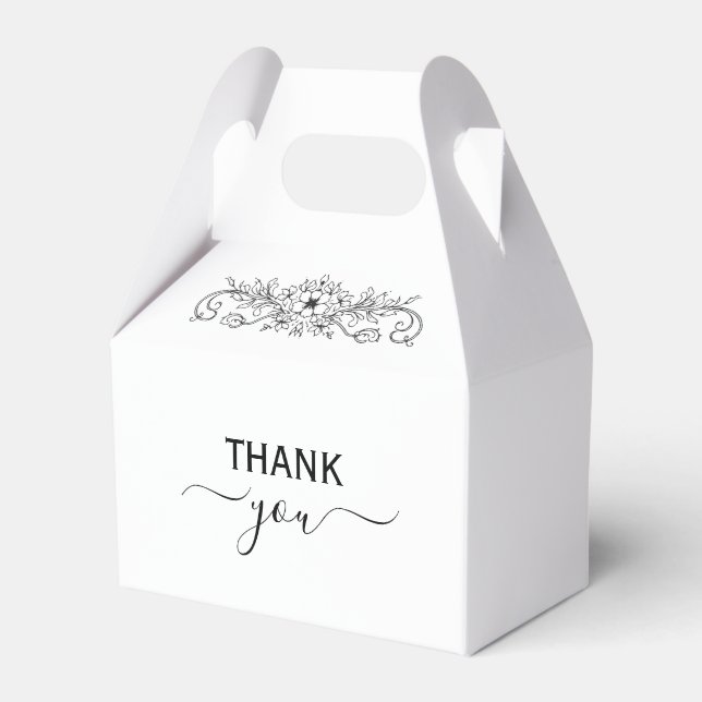 Elegant Modern Minimalist Wedding Favor Box (Front Side)