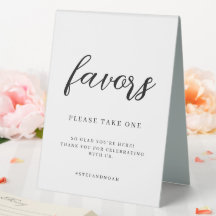 Elegant Modern Minimalist Wedding Favors