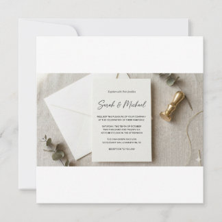 Elegant Modern Minimalist Wedding Invitation
