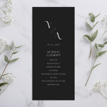 Elegant Modern Minimalist Wedding Program<br><div class="desc">Modern wedding programs with elegant minimalist design in black and white color.</div>
