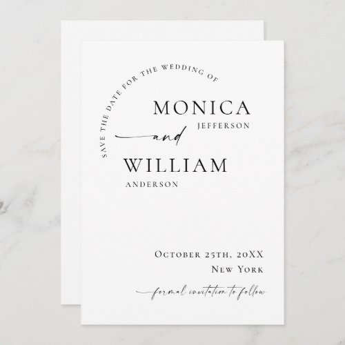 Elegant Modern Minimalist Wedding QR Code Save The Date