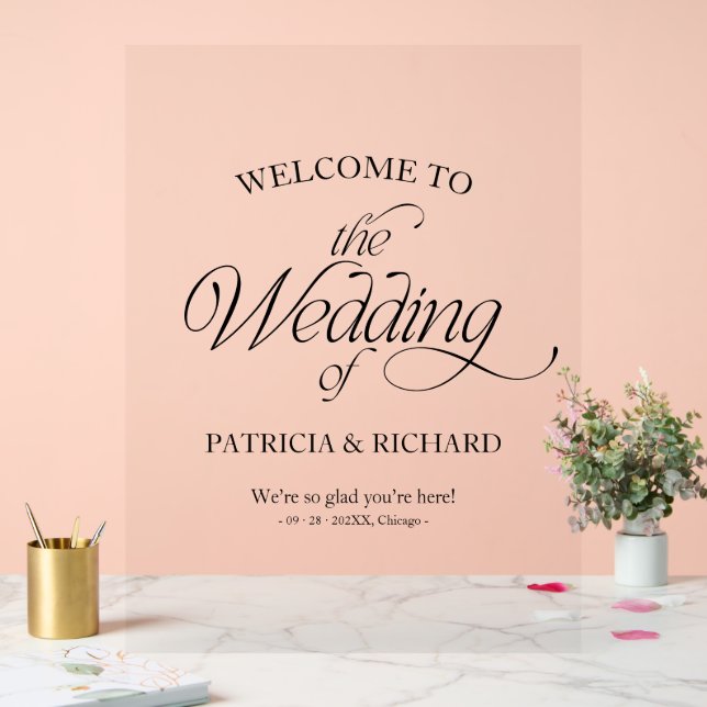 Elegant Modern Minimalist Wedding Welcome Sign (Wedding)