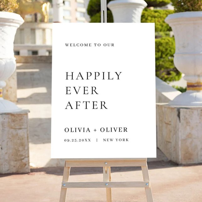 Elegant Modern Minimalist Welcome Wedding Foam Board (Creator Uploaded)